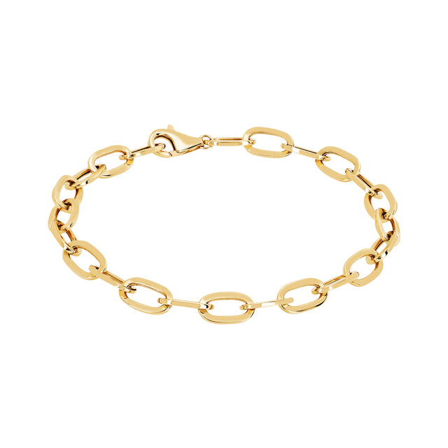 EF Collection Jumbo Link Bracelet - Yellow Gold - Broken English Jewelry