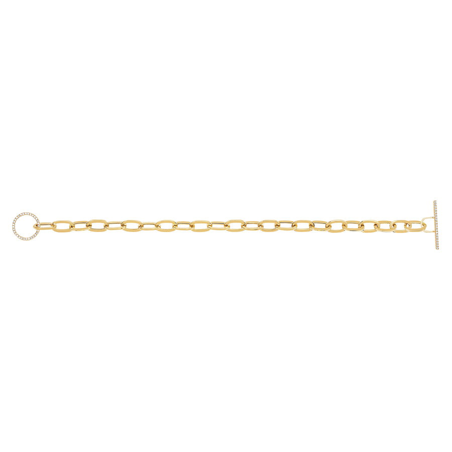 EF Collection Jumbo Diamond Toggle Bracelet - Yellow Gold - Broken English Jewelry