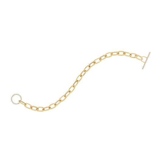 Jumbo Diamond Toggle Bracelet - Yellow Gold