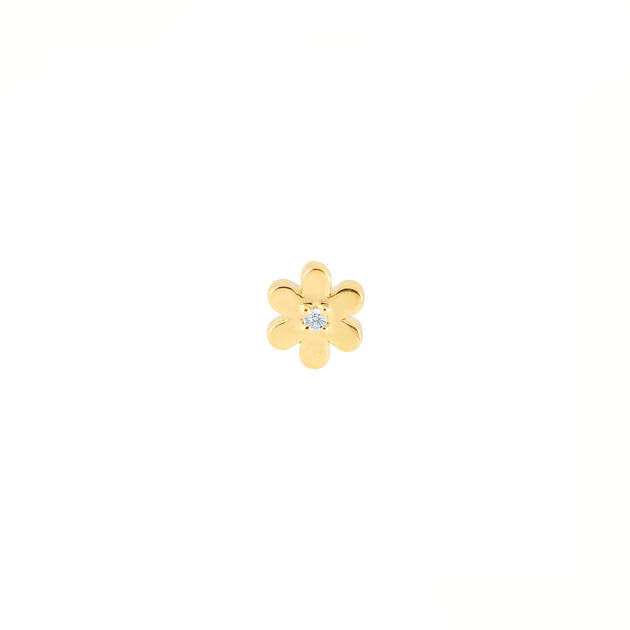 EF Collection Baby Daisy Stud - Yellow Gold - Earrings - Broken English Jewelry