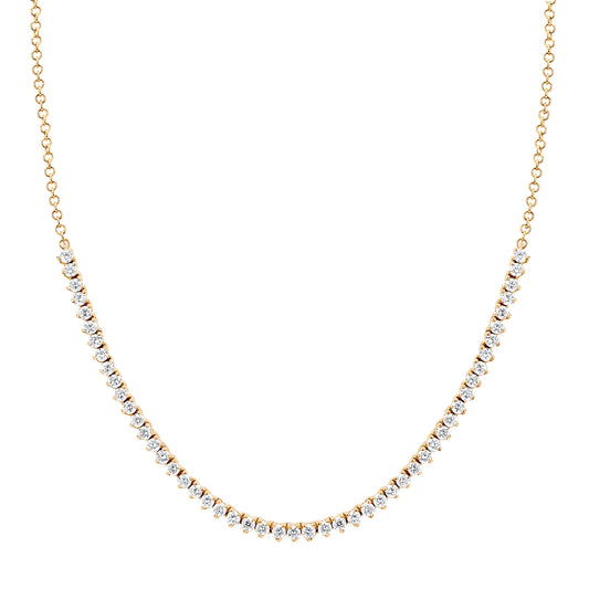 Diamond Segment Necklace - Yellow Gold - Main Img