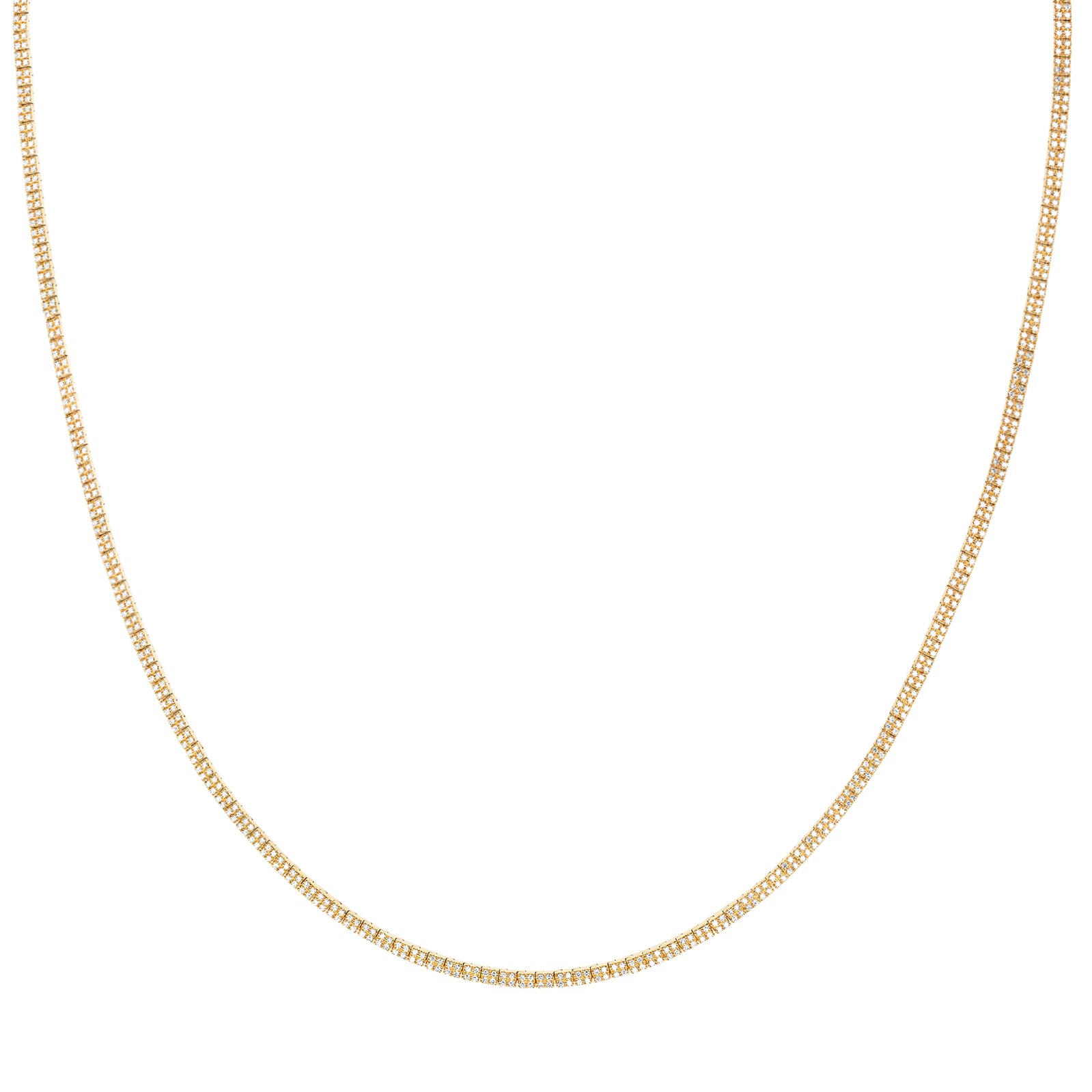 EF Collection Margo Diamond Necklace - Yellow Gold - Necklaces - Broken ...