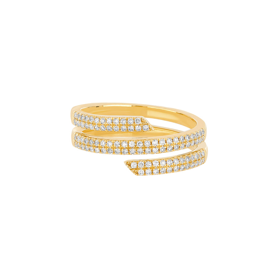 EF Collection Swirl Diamond Ring - Yellow Gold - Rings - Broken English Jewelry
