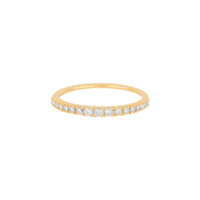 EF Collection Arc Diamond Stack Ring - Yellow Gold - Rings - Broken English Jewelry
