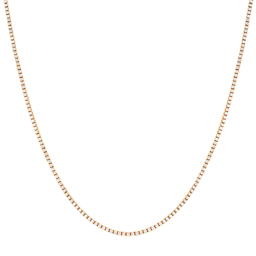 EF Collection Grace Diamond Tennis Necklace - Yellow Gold - Necklaces - Broken English Jewelry