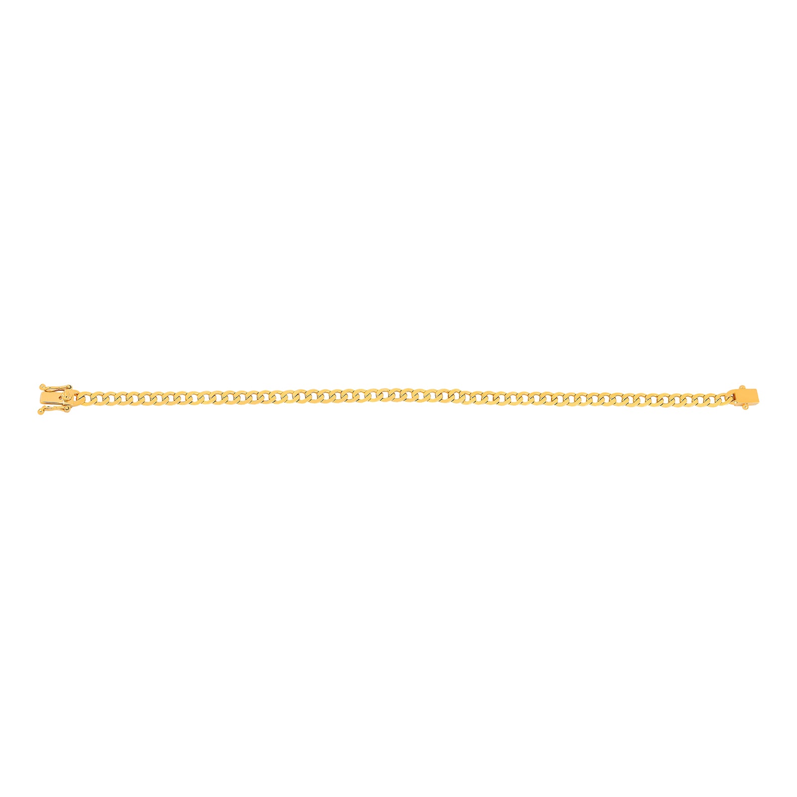 EF Collection Curb Chain Bracelet - Yellow Gold - Bracelets - Broken English Jewelry