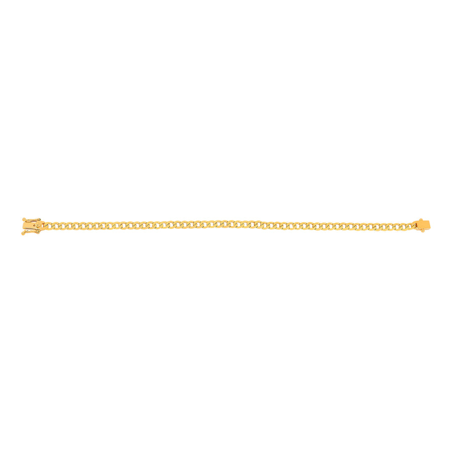 EF Collection Curb Chain Bracelet - Yellow Gold - Bracelets - Broken English Jewelry