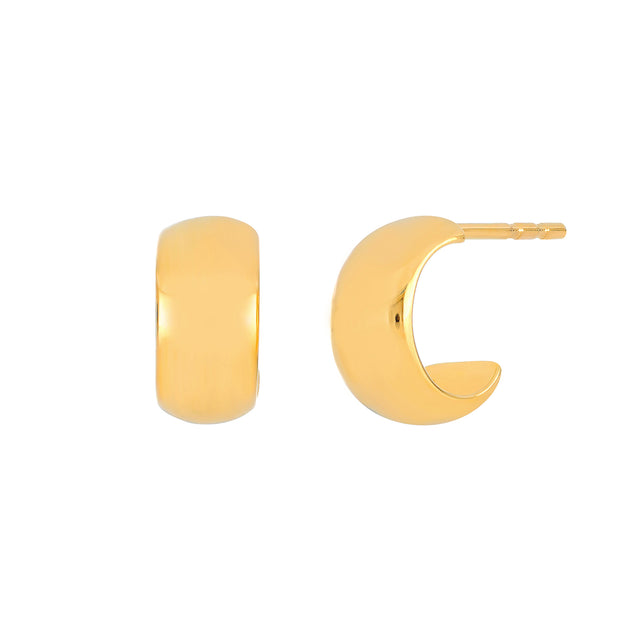 EF Collection Bubble Huggies - Yellow Gold - Earrings - Broken English Jewelry