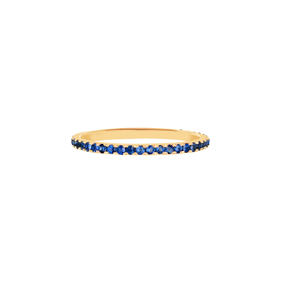 EF Collection Eternity Sapphire Stack Ring - Yellow Gold - Rings - Broken English Jewelry