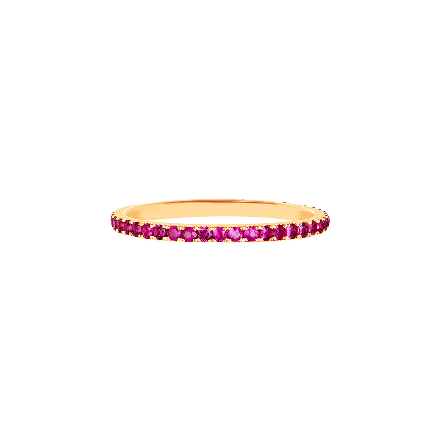 EF Collection Eternity Ruby Stack Ring - Yellow Gold - Rings - Broken English Jewelry