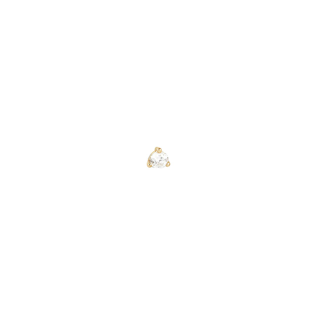 EF Collection Baby Solitaire Diamond Stud - Yellow Gold - Earrings - Broken English Jewelry