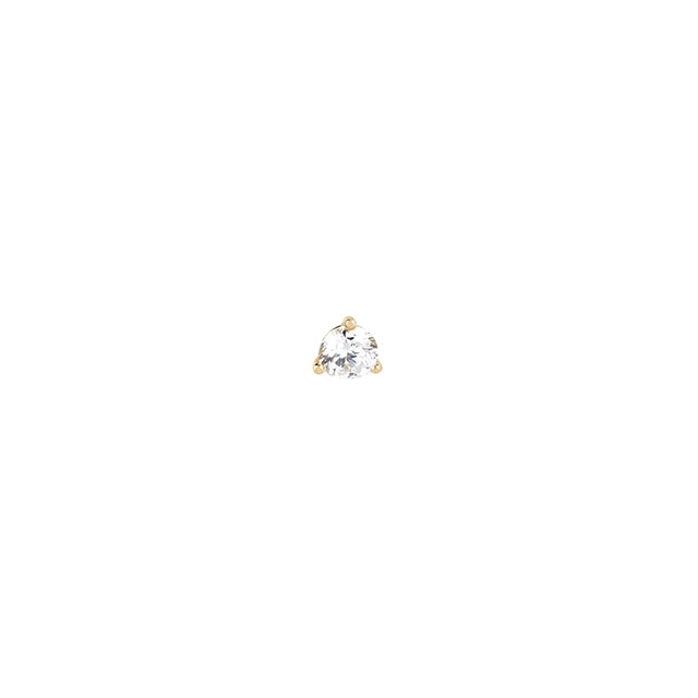 EF Collection Solitaire Diamond Stud - Yellow Gold - Earrings - Broken English Jewelry