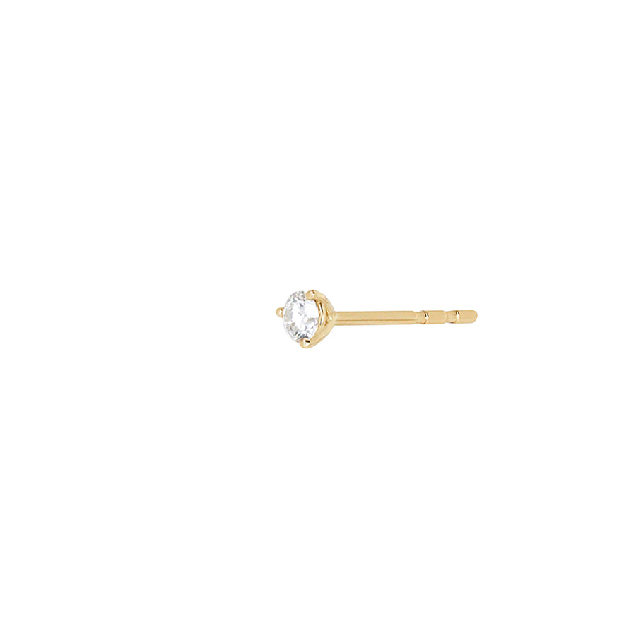 EF Collection Solitaire Diamond Stud - Yellow Gold - Earrings - Broken English Jewelry