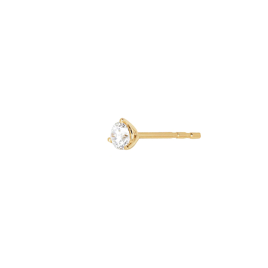 EF Collection Jumbo Solitaire Diamond Stud - Yellow Gold - Earrings - Broken English Jewelry