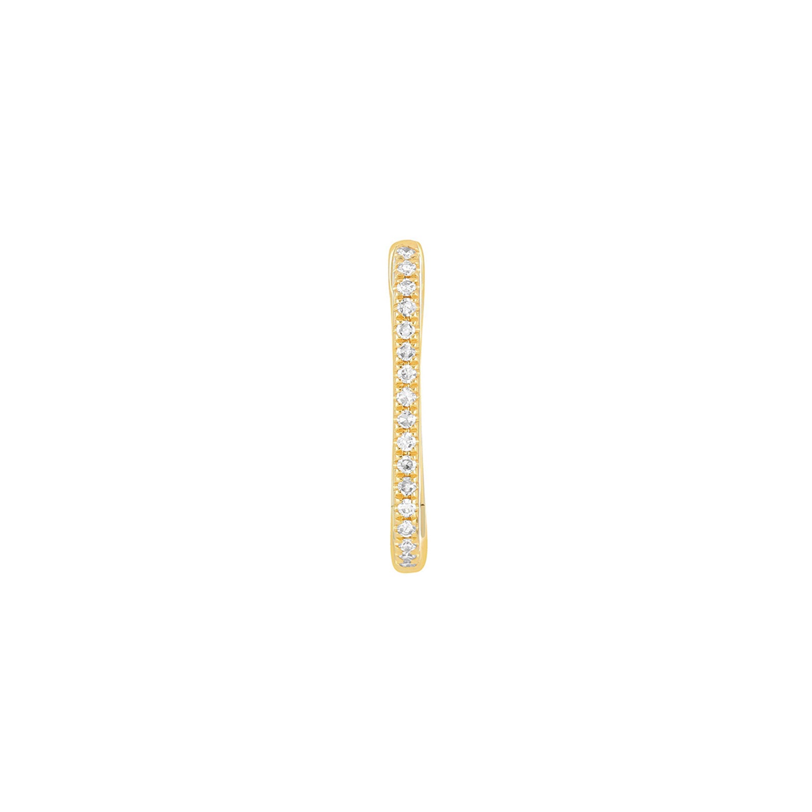 EF Collection Lola Diamond Hoop - Yellow Gold - Earrings - Broken English Jewelry