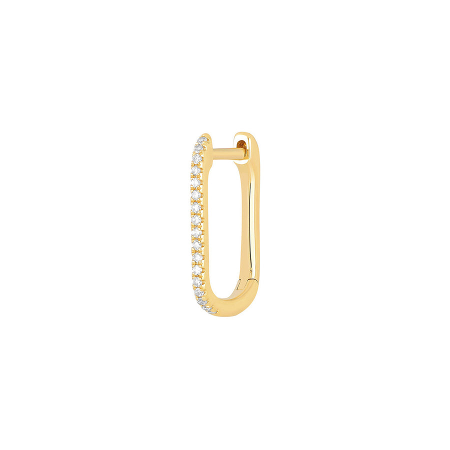 EF Collection Lola Diamond Hoop - Yellow Gold - Earrings - Broken English Jewelry