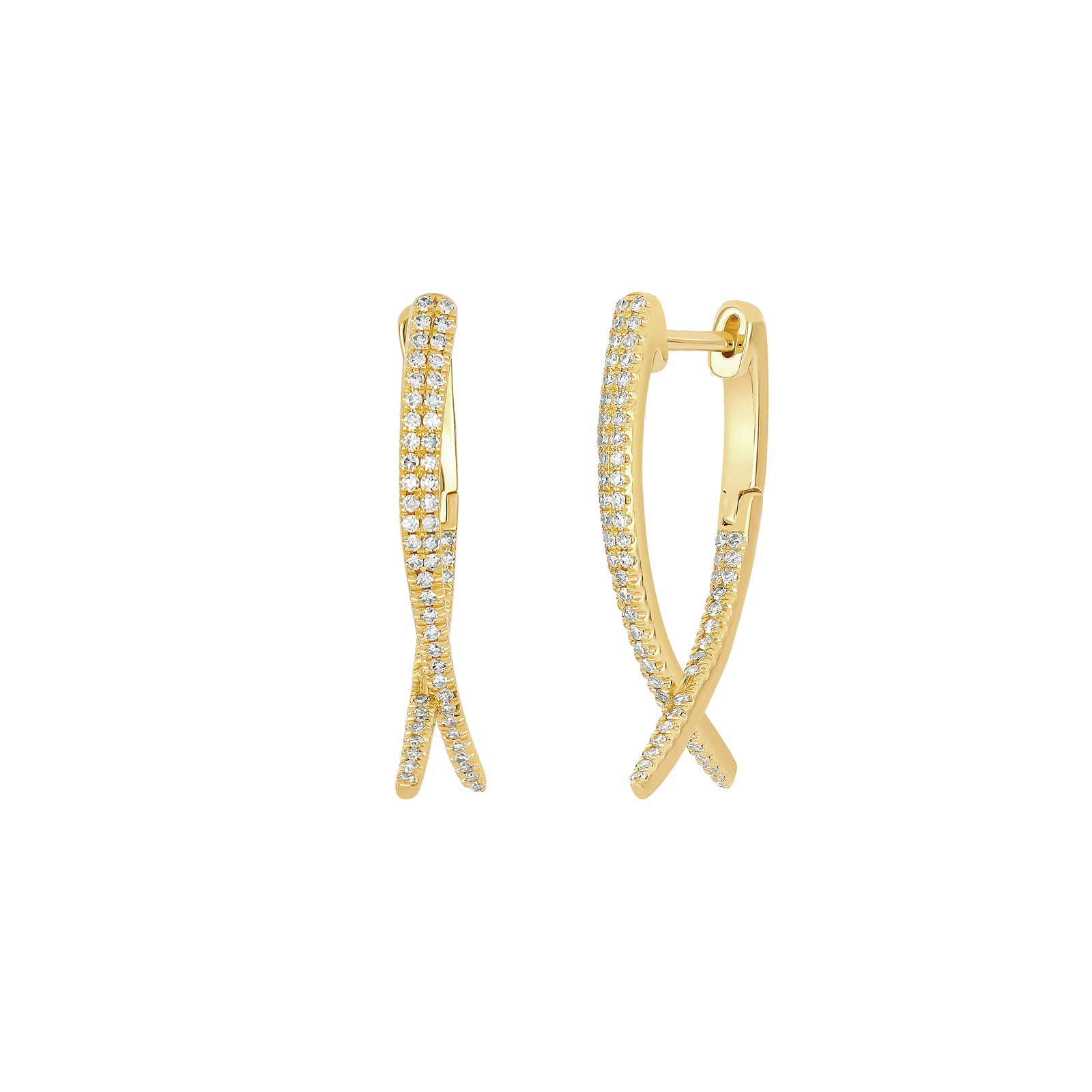 EF Collection Loop Hoop Earrings - Yellow Gold - Earrings - Broken English Jewelry