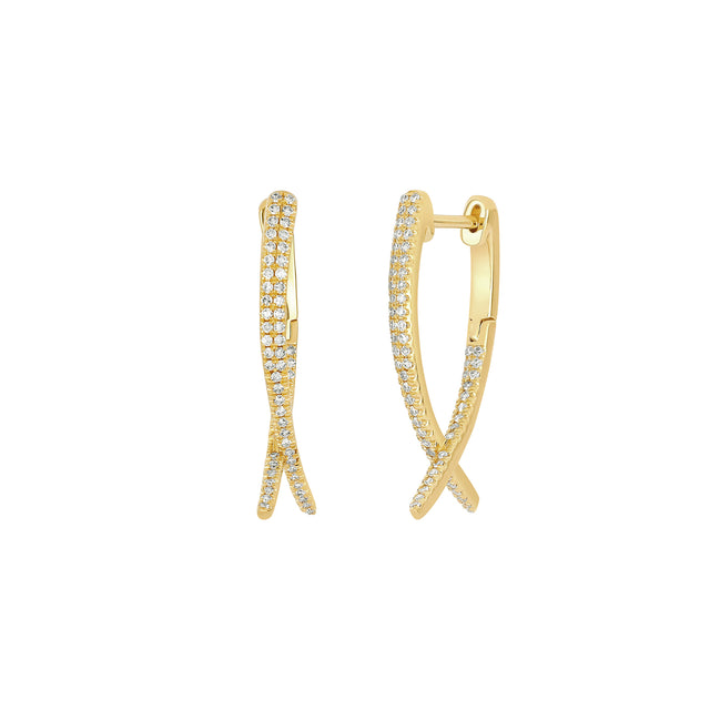 EF Collection Loop Hoop Earrings - Yellow Gold - Earrings - Broken English Jewelry