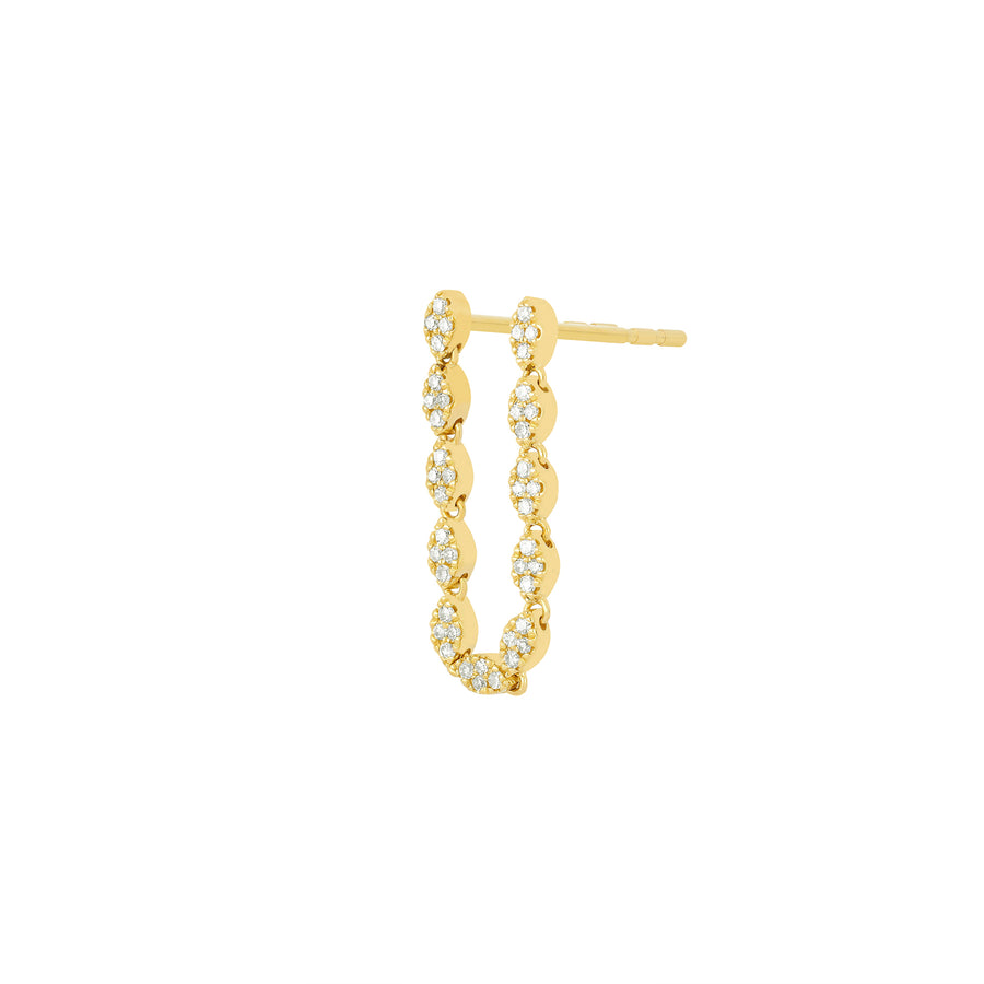 EF Collection Marquise Double Stud Earring - Yellow Gold - Earrings - Broken English Jewelry