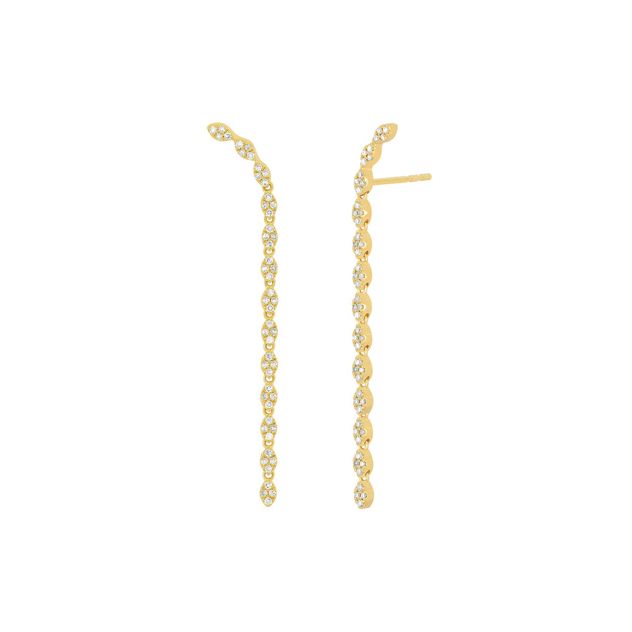 EF Collection Marquise Waterfall Earrings - Yellow Gold - Earrings - Broken English Jewelry
