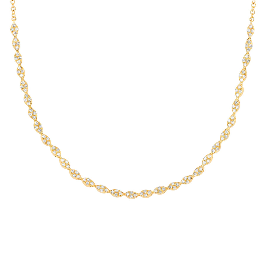 EF Collection Pave Diamond Marquise Necklace  - Necklaces - Broken English Jewelry