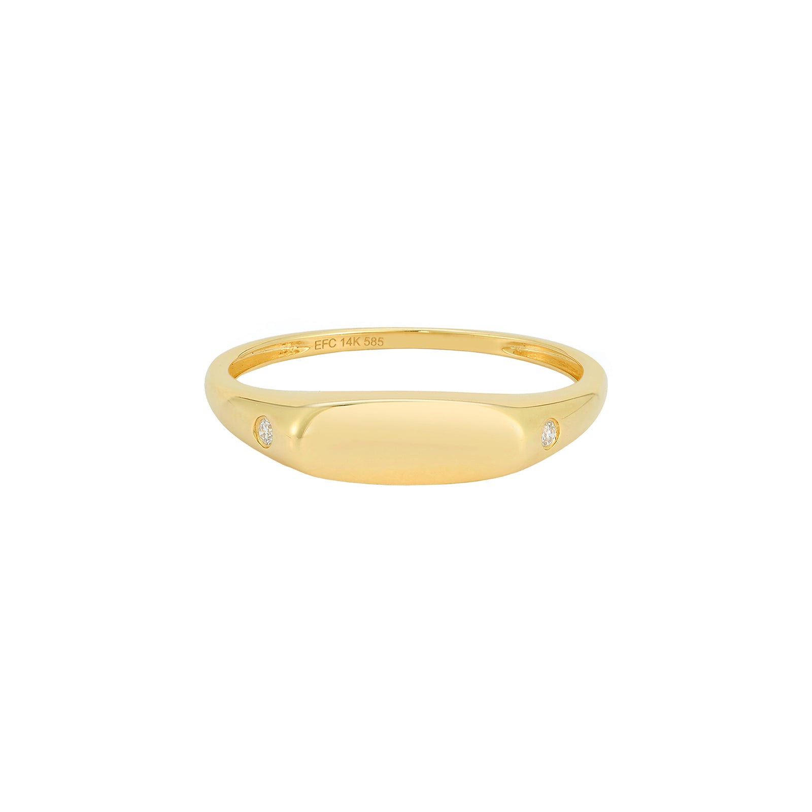 EF Collection Diamond Gold Ring - Yellow Gold - Rings - Broken English Jewelry