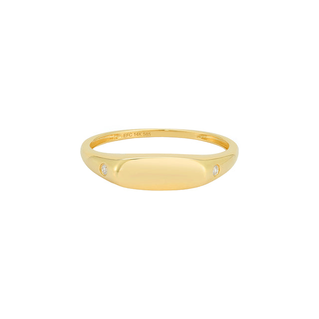 EF Collection Diamond Gold Ring - Yellow Gold - Rings - Broken English Jewelry
