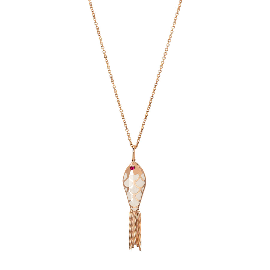 Selim Mouzannar Fish For Love Pendant Necklace - Ivory & Mint Green - Necklaces - Broken English Jewelry