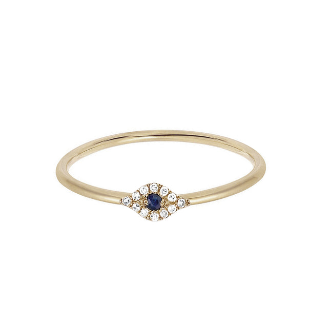 EF Collection Mini Evil Eye Ring - Broken English Jewelry