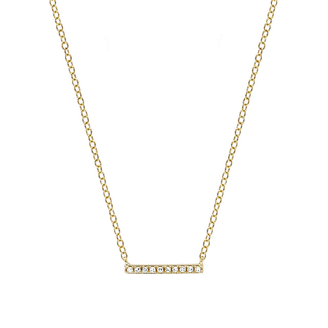 EF Collection Mini Diamond Bar Necklace - Broken English Jewelry