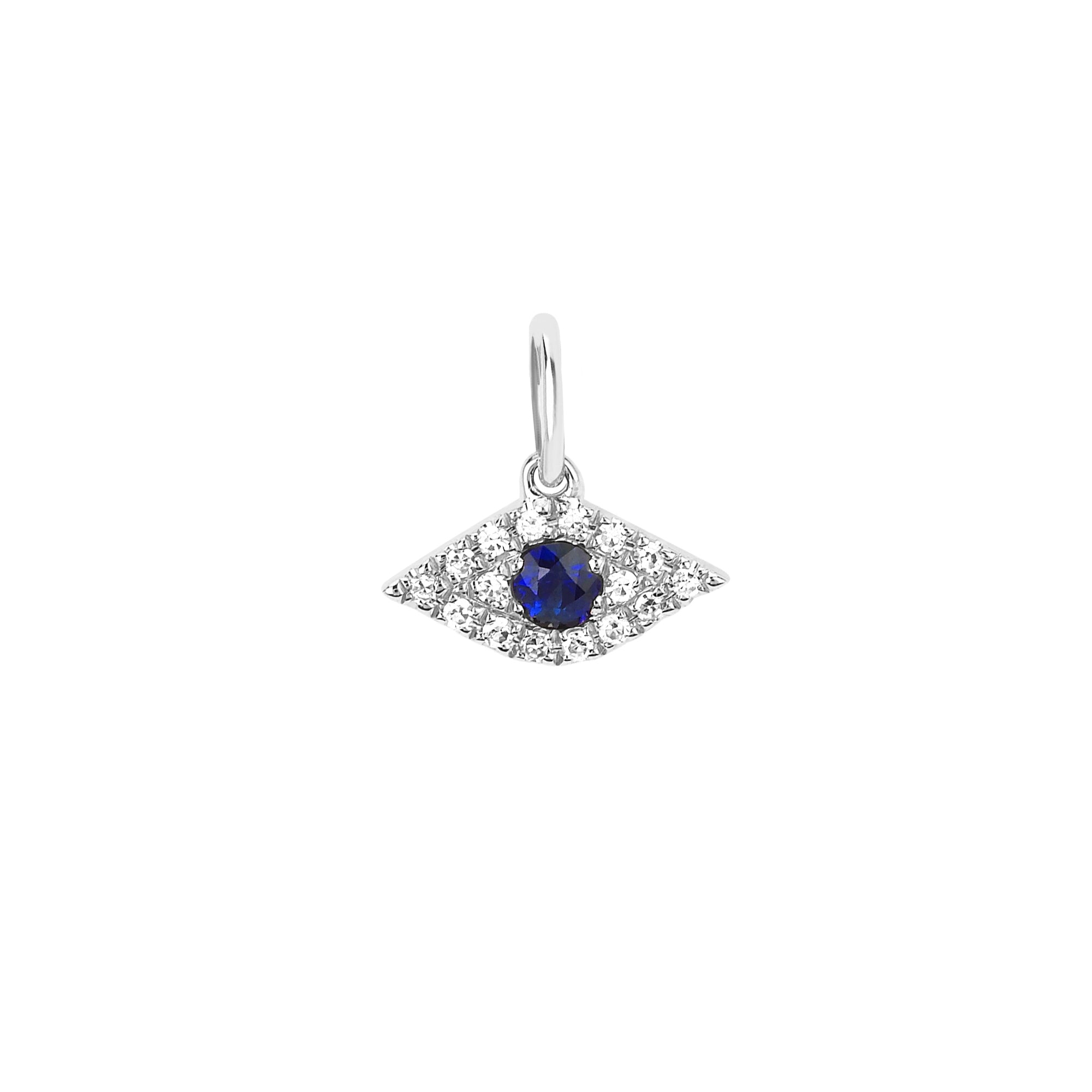 EF Collection Eye Diamond Pendant - White Gold - Charms & Pendants - Broken English Jewelry