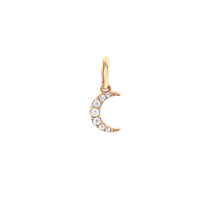 EF Collection Moon Diamond Pendant - Yellow Gold - Charms & Pendants - Broken English Jewelry