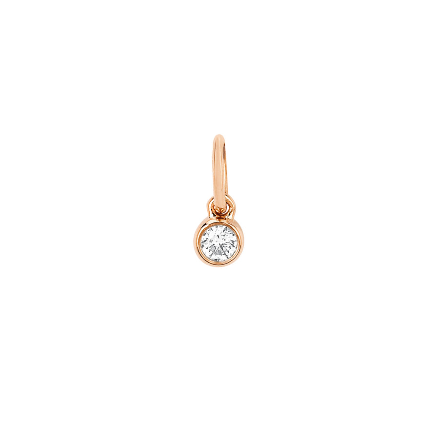 EF Collection Diamond Bezel Pendant - Rose Gold - Charms & Pendants - Broken English Jewelry