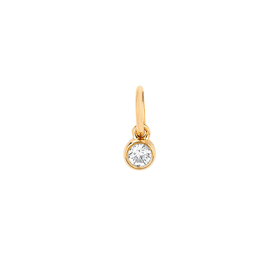 EF Collection Diamond Bezel Pendant - Yellow Gold - Charms & Pendants - Broken English Jewelry