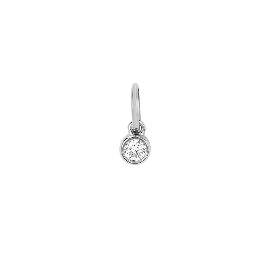 EF Collection Diamond Bezel Pendant - White Gold - Charms & Pendants - Broken English Jewelry