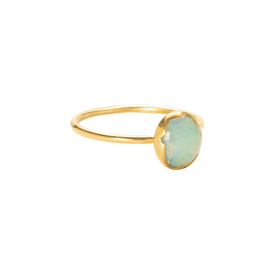 Annette Ferdinandsen Egg Stacker Ring - White Opal - Rings - Broken English Jewelry