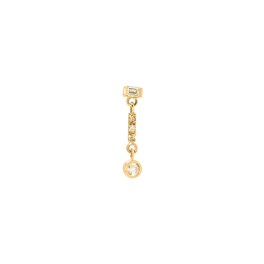 Xiao Wang Gravity Single Bezel Dangle Earring - Broken English Jewelry