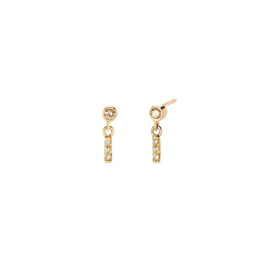 Xiao Wang Gravity Earrings - Champagne & White Diamond - Earrings - Broken English Jewelry