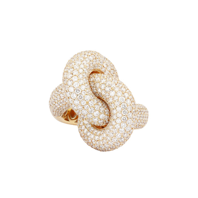 Engelbert The Big Diamond Legacy Knot Ring - Yellow Gold - Rings - Broken English Jewelry