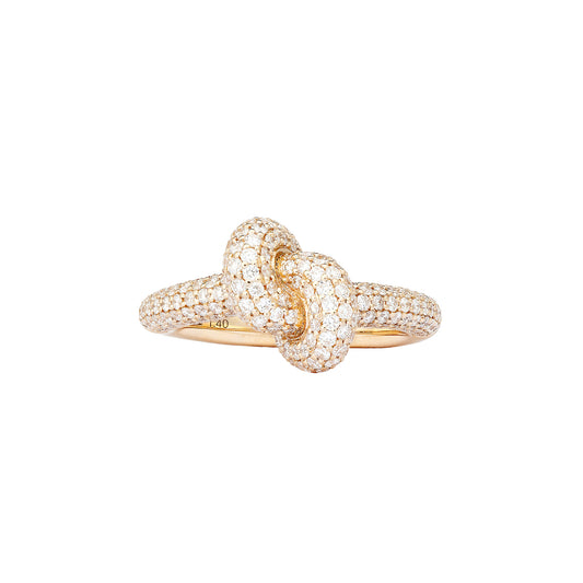 The Small Diamond Legacy Knot Ring - Yellow Gold - Main Img