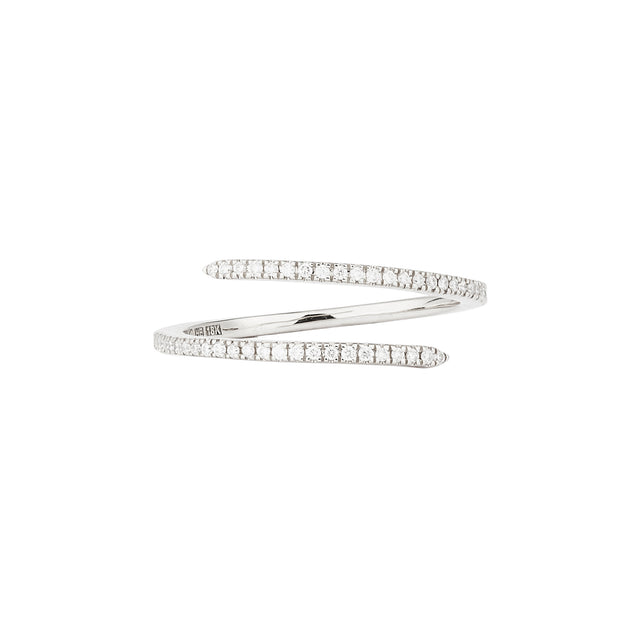 Engelbert Diamond White Spin Ring - Broken English Jewelry