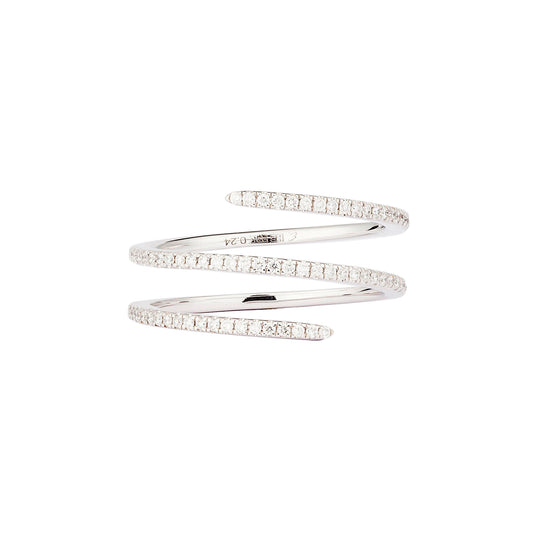 Double Diamond Spin Ring - White Gold - Main Img