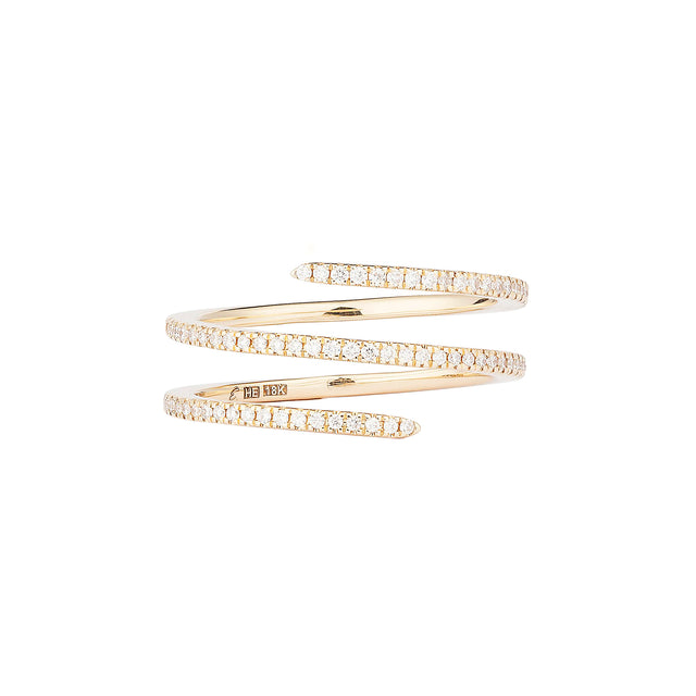 Engelbert Diamond Yellow Double Spin Ring - Broken English Jewelry