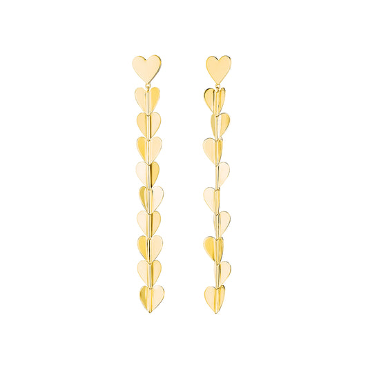 Wings of Love Medium Drop Earrings - Yellow Gold - Main Img