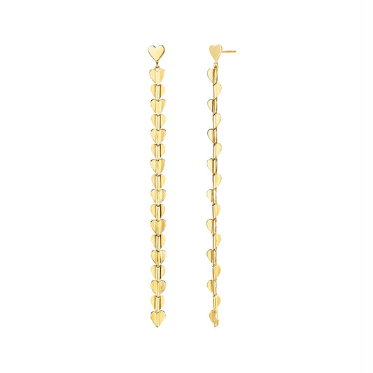 Wings of Love Small Drop Earrings - Yellow Gold - Main Img