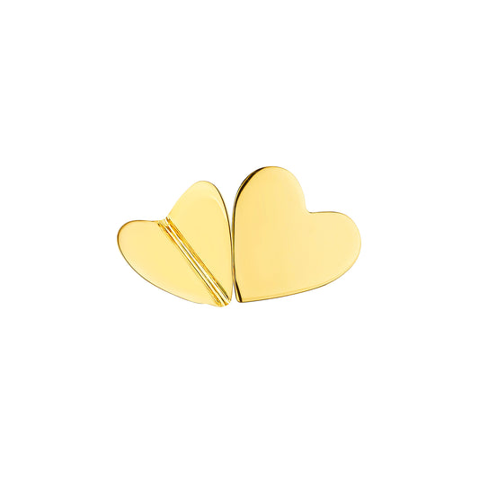 Wings of Love Double Folded Heart Ring - Main Img