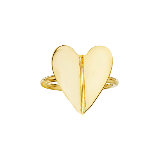 Wings of Love Folded Heart Ring