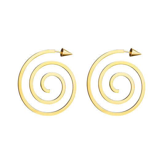 Essence Spiral Cone Hoop Earrings - Main Img