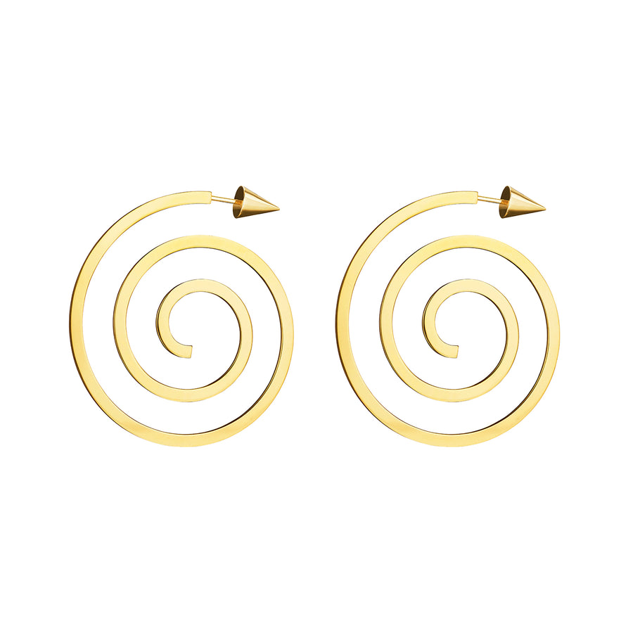 Cadar Essence Spiral Cone Hoop Earrings - Earrings - Broken English Jewelry
