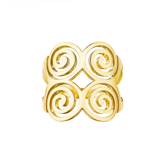 Cadar Essence Spiral Statement Ring - Rings - Broken English Jewelry
